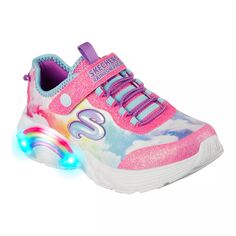 Светящиеся туфли для девочек Skechers Rainbow Racer Skechers