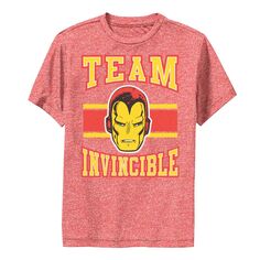 Классическая футболка Marvel Team Invincible Iron Man Performance для мальчиков 8–20 лет Licensed Character