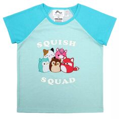 Пижамный комплект из топа и шорт Squishmallows Squish Squad для девочек 4–10 лет Licensed Character