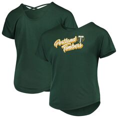 Зеленая футболка с логотипом команды Portland Timbers для девочек и молодежи Fanatics Fanatics