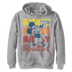 Пуловер с рисунком и рисунком «Дисней Микки Маус» для мальчиков 8–20 лет с градиентом, пуловер с портретом и рисунком Disney