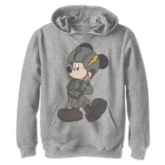 Пуловер с капюшоном и принтом Disney&apos;s Mickey Mouse для мальчиков 8–20 лет, наряд пилота реактивного самолета Disney