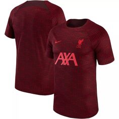 Молодежный топ Nike Red Liverpool 2022 Pre-Match Raglan Performance. Nike