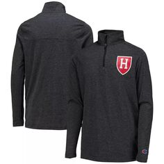 Черная куртка с молнией на четверть длины для молодежи Champion Harvard Crimson Field Day Champion