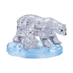 3D-хрустальный пазл «Университетские игры» — «Белый медведь и малыш», 40 предметов University Games