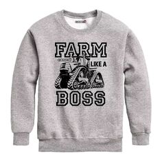 Толстовка Case IH Farm Like A Boss для мальчиков 8–20 лет с рисунком Licensed Character