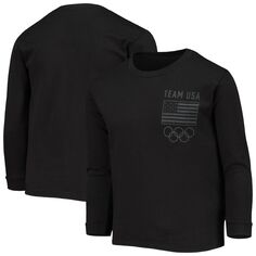 Черная футболка с длинным рукавом Youth Team USA New Heights Outerstuff