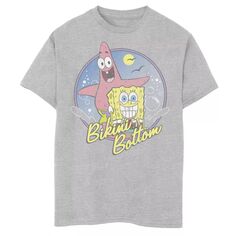 Футболка с рисунком внизу бикини «Губка Боб Квадратные Штаны и Патрик» для мальчиков 8–20 лет Nickelodeon