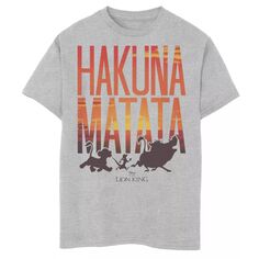Футболка с логотипом Disney&apos;s The Lion King 8–20 Hakuna Matata Sunset Fill Trio для мальчиков 8–20 лет Disney
