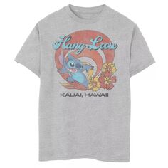 Свободная висящая футболка с рисунком «Кауаи Гавайи» для мальчиков 8–20 лет Disney&apos;s Lilo &amp; Stitch Disney