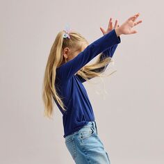Базовая футболка с длинными рукавами Jumping Beans для маленьких девочек Jumping Beans, светло-розовый