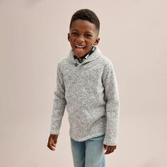 Флисовый свитер Jumping Beans для мальчиков 4–8 лет с шалевым воротником Jumping Beans, светло-серый