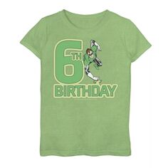 Футболка «Зеленый фонарь» на 6-й день рождения для девочек 7–16 лет Licensed Character