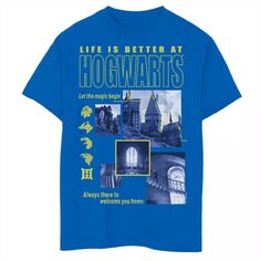 Футболка с рисунком «Гарри Поттер, Хогвартс, жизнь в Хогвартсе для мальчиков 8–20 лет лучше» Harry Potter