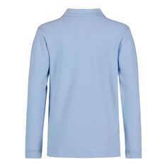 Эластичная рубашка-поло IZOD с длинными рукавами и двойным пике для мальчиков 4–20 лет IZOD, светло-синий