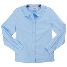 Школьная форма с французскими тостами для девочек 4–20 лет и больших размеров, блузка с воротником Питера Пэна French Toast, светло-синий