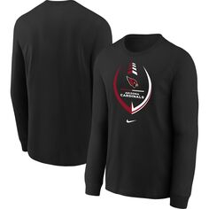 Черная футболка с длинным рукавом Nike Arizona Cardinals Icon для малышей Nike