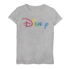 Футболка с радужным логотипом Disney для девочек 7–16 лет Disney