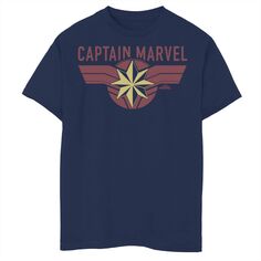 Футболка с золотым и красным логотипом Marvel Captain Marvel для мальчиков 8–20 лет Licensed Character