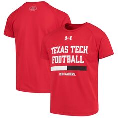 Красная футболка Youth Under Armour Texas Tech Red Raiders Football Tech Under Armour