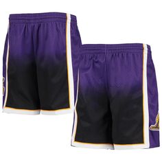 Молодежные шорты Mitchell &amp; Ness фиолетового/черного цвета Los Angeles Lakers Hardwood Classics Fadeaway Reload 3.0 Swingman Unbranded