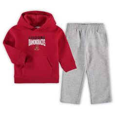 Комплект из флисовой толстовки и штанов с расклешенной веерной юбкой для малышей Arizona Diamondbacks Red/Heathered Grey Outerstuff