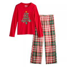 Пижамный комплект Jammies For Your Families для девочек 4–18 лет Joyful Celebration Family Together Jammies For Your Families