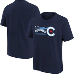 Темно-синяя футболка Nike Chicago Cubs City Connect для дошкольников Nike