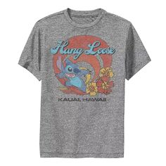 Свободная висящая футболка с рисунком Kauai Hawaii Performance для мальчиков 8–20 лет Disney&apos;s Lilo &amp; Stitch Disney