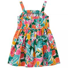 Сарафан Carter&apos;s с тропическим цветочным принтом и оборками для маленьких девочек и малышей Carter&apos;s Carters