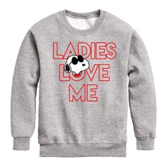 Флисовый свитшот Love Me для мальчиков 8–20 лет для женщин Licensed Character, серый