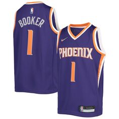 Молодежная футболка Nike Devin Booker Purple Phoenix Suns 2021/22 Diamond Swingman — Icon Edition Nike