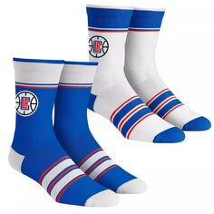 Комплект из 2 носков Youth Rock Em Socks LA Clippers в несколько полосок Team Crew Unbranded