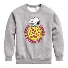 Флисовый свитшот Peanuts Pizza My Heart для мальчиков 8–20 лет Licensed Character, серый