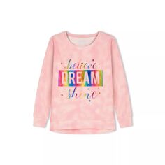 Sleep On It Girls Believe Dream Shine Велюровые пижамные штаны Комплект для сна из 2 предметов Sleep on it