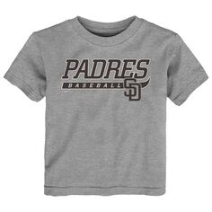 Футболка для малышей Heather Grey San Diego Padres Take The Lead Outerstuff