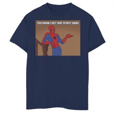 Винтажная футболка с рисунком Marvel Spider-Man You Know I Got That Spidey Swag для мальчиков 8–20 лет Marvel