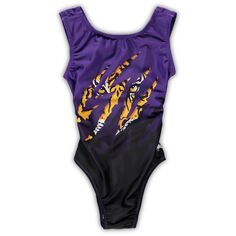 Девушки Молодежный Фиолетовый Купальник LSU Tigers Unbranded