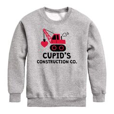 Флисовая толстовка Cupids Construction Co для мальчиков 8–20 лет Licensed Character, серый