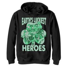 Флисовая толстовка с рисунком «Самые удачливые герои Земли» Marvel St. Patty&apos;s Earth для мальчиков 8–20 лет Marvel