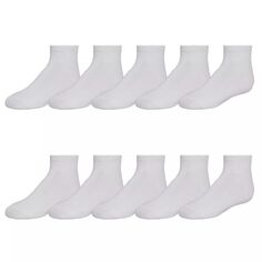 Набор из 10 однотонных носков SO для девочек SO, белый