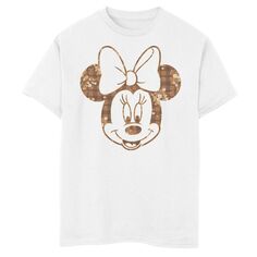 Футболка Disney&apos;s Mickey Mouse &amp; Friends с рисунком в клетку и цветочным рисунком Минни для мальчиков 8–20 лет Disney, белый