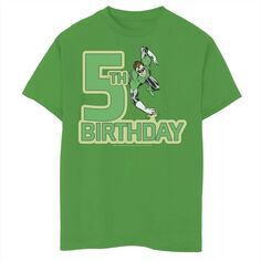 Футболка с изображением героя комиксов DC «Зеленый фонарь» на день рождения 5 лет для мальчиков 8–20 лет Licensed Character