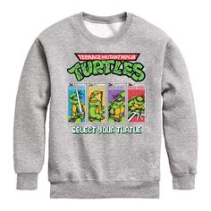 Мальчики 8-20 лет TMNT Выберите свой свитшот из черепахового флиса Licensed Character, серый