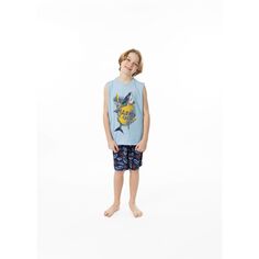 Пижамный комплект с шортами для сна Sleep On It для мальчиков Shark At-Taco Sleep on it