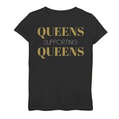 Футболка с надписью Queens Supporting Queens для девочек 7–16 лет Licensed Character