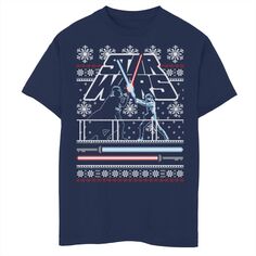 Уродливый рождественский свитер с изображением Люка Вейдера «Звездные войны» для мальчиков 8–20 лет, футболка с рисунком Star Wars