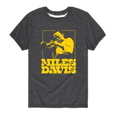 Золотая футболка Дэвиса для мальчиков 8–20 миль Licensed Character, серый