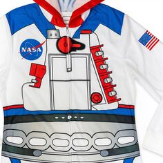 Сплошная пижама НАСА с капюшоном для мальчиков 4–12 лет Licensed Character