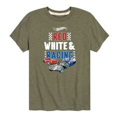 Красно-белая футболка с графическим рисунком Hot Wheels для мальчиков 8–20 лет Hot Wheels